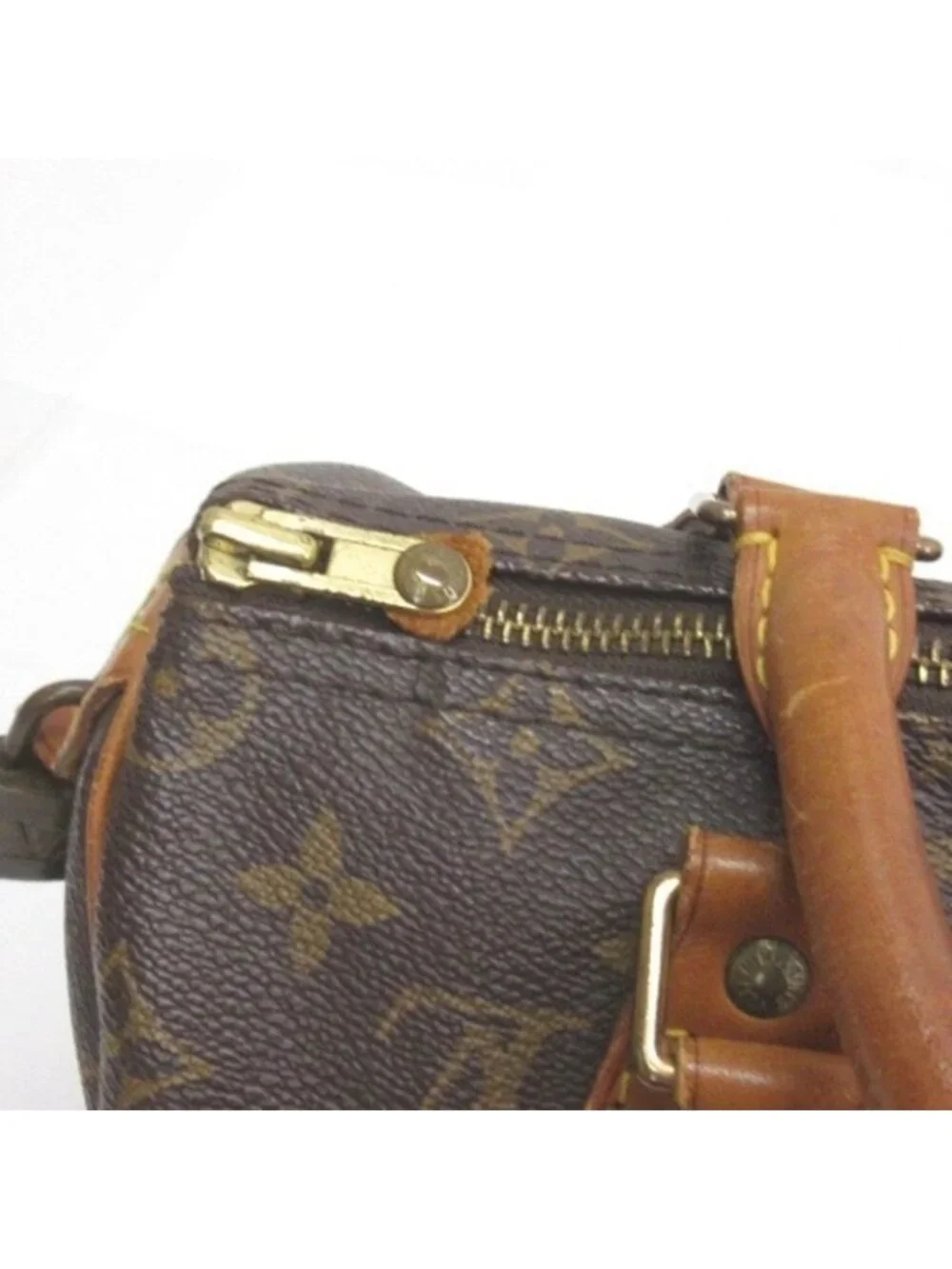 Louis Vuitton Monogram Speedy 25 Mini Boston Handbag Brown